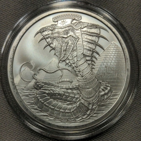 The Egyptian Dragon 1oz .999 Silver Round BU.Limited mintage 15,000 rounds!